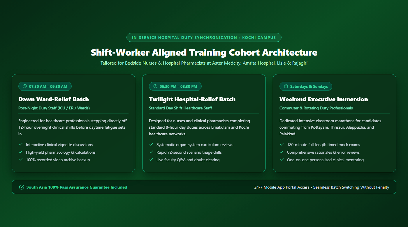 DHA Shift-Worker Aligned Training Cohort Architecture Kochi