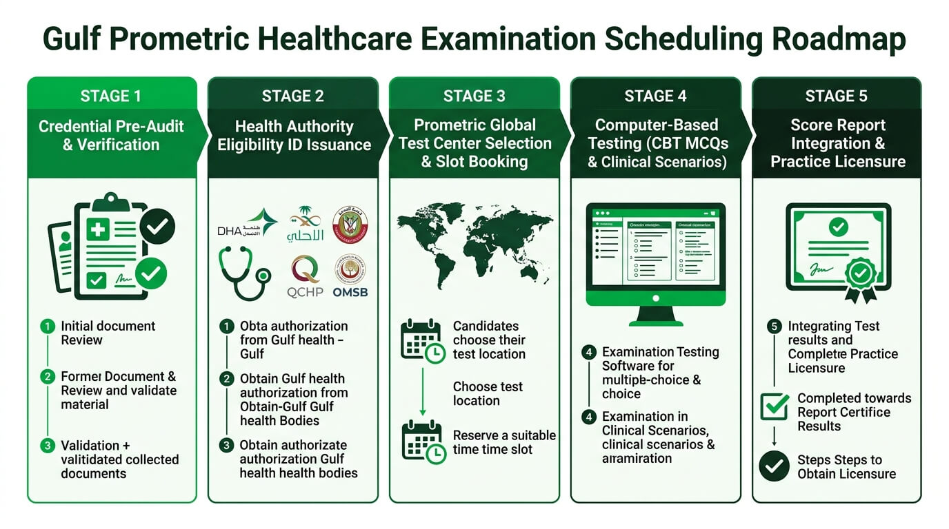 Gulf Prometric Examination Scheduling Roadmap across Authorities