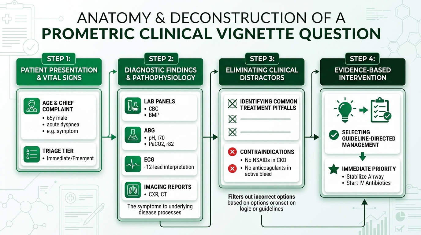 Prometric Clinical Vignette Anatomy & Deconstruction Flowchart
