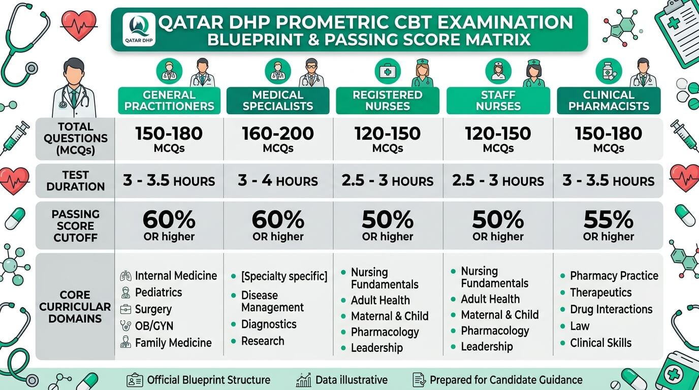 Qatar DHP Prometric Blueprint Matrix